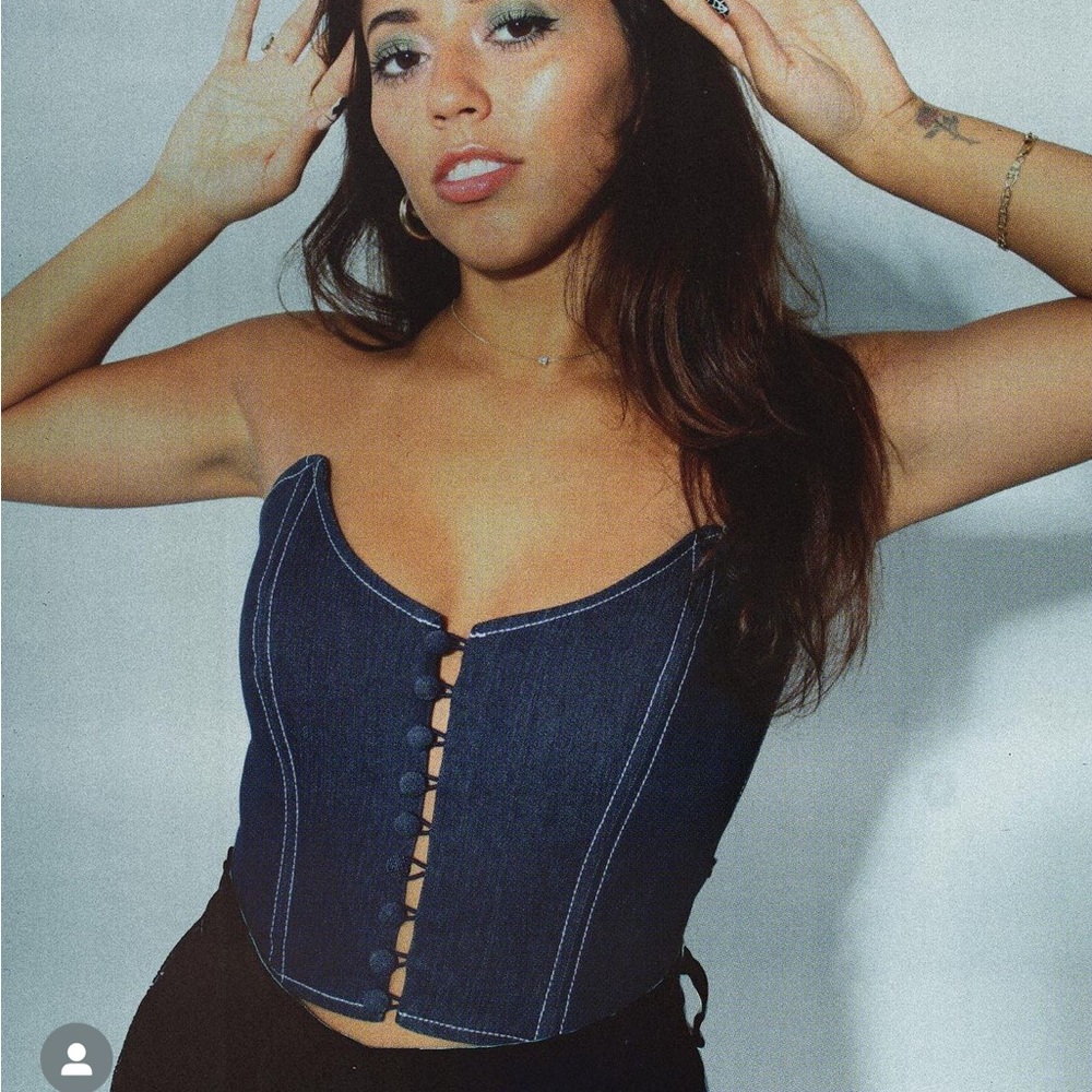 SOLD Vanibe Denim Corset